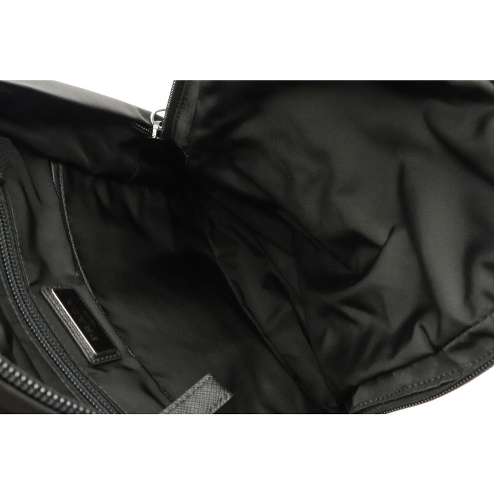 Prada Tessuto Montagn Body Bag Nylon Leather Nero Black - Picture 5 of 9